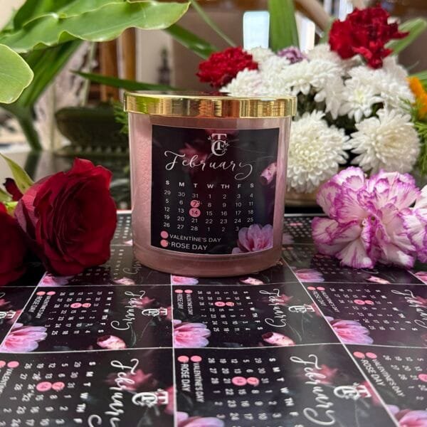 Valentine Calendar based Candles(Mystic Rose) - Image 3