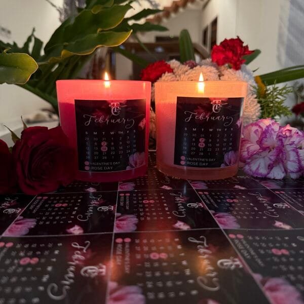 Valentine Calendar based Candles(Mystic Rose) - Image 4