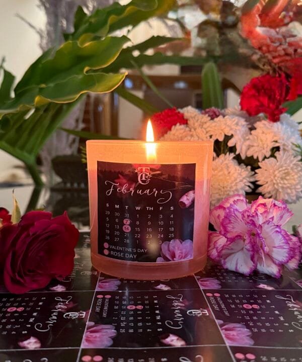Valentine Calendar based Candles(Mystic Rose)